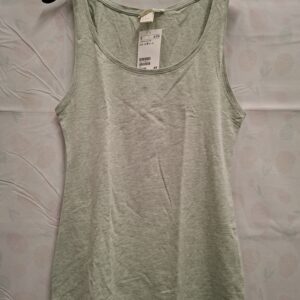 H&M Basic Topje Mouwloos Hemdje Mintgroen S