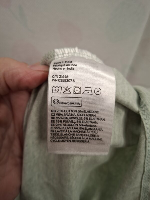 H&M Basic Topje Mouwloos Hemdje Mintgroen S