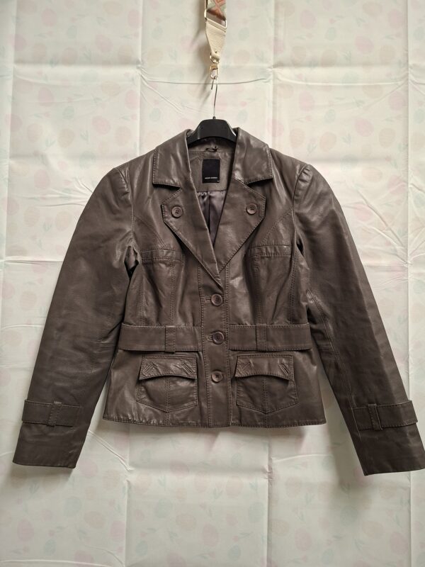 Vero Moda leren jasje taupe dames maat M