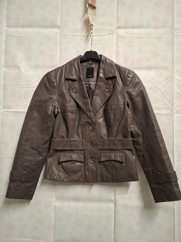 Vero Moda leren jasje taupe dames maat M