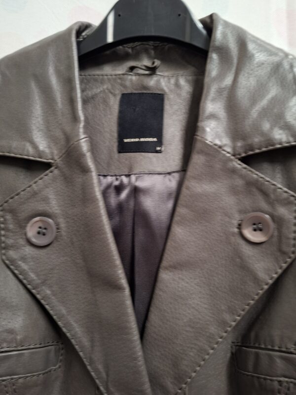 Vero Moda leren jasje taupe dames maat M