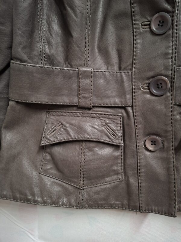 Vero Moda leren jasje taupe dames maat M