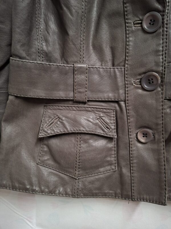 Vero Moda leren jasje taupe dames maat M