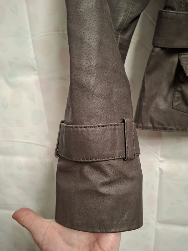 Vero Moda leren jasje taupe dames maat M