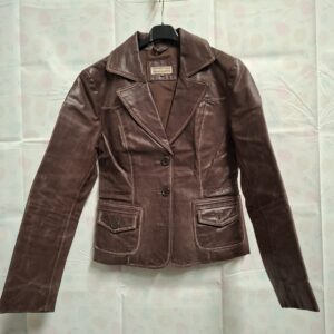 CasualWear leren jasje chocoladebruin dames maat 38