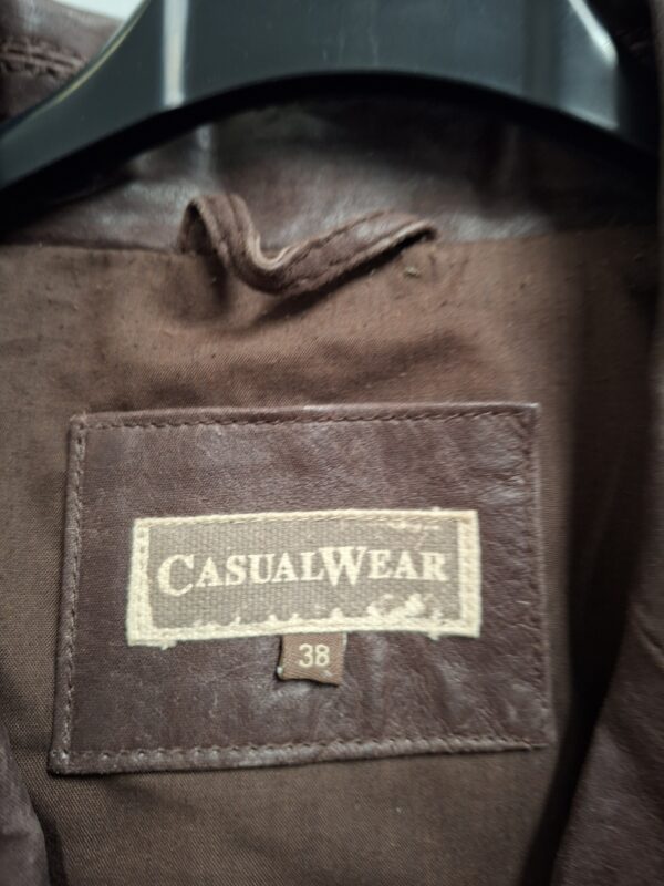 CasualWear leren jasje chocoladebruin dames maat 38