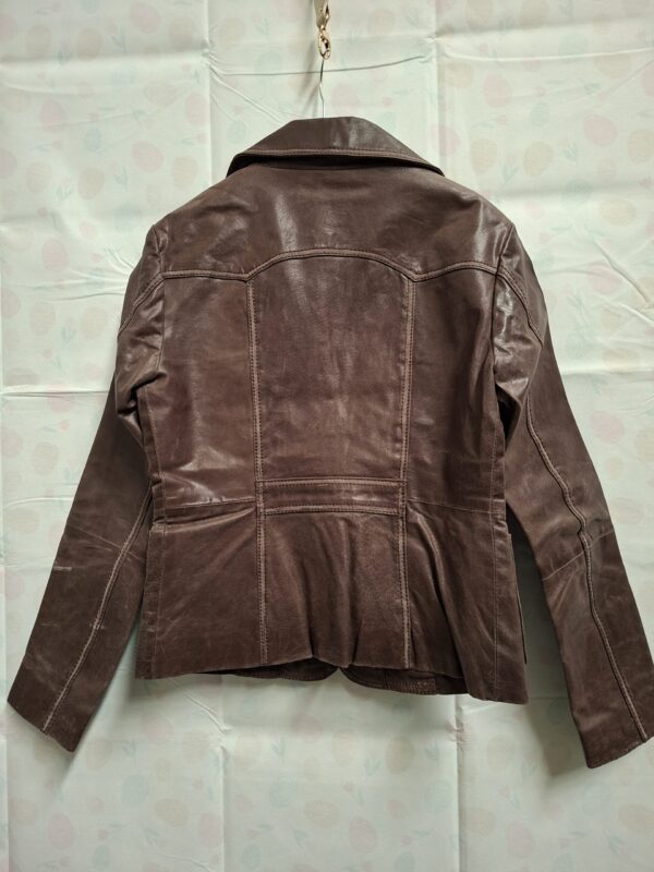 CasualWear leren jasje chocoladebruin dames maat 38