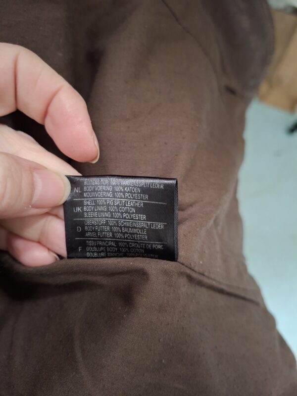 CasualWear leren jasje chocoladebruin dames maat 38