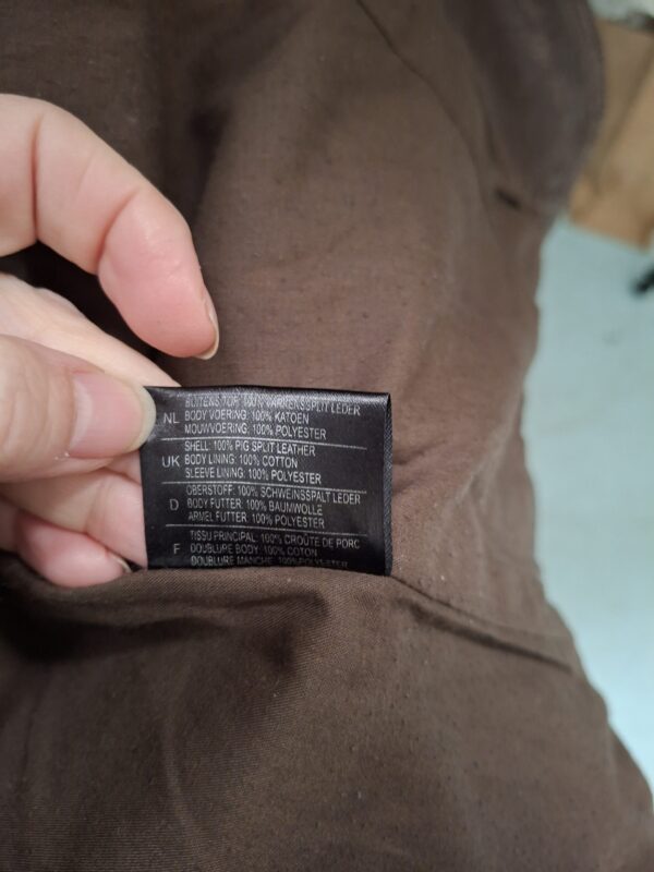 CasualWear leren jasje chocoladebruin dames maat 38