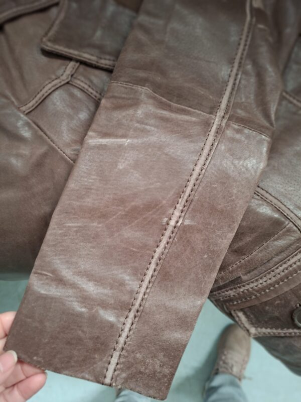 CasualWear leren jasje chocoladebruin dames maat 38