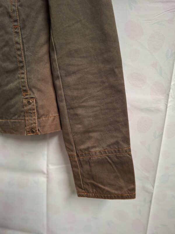 Wax katoenen jasje khaki met rugprint dames maat M