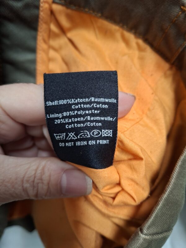 Wax katoenen jasje khaki met rugprint dames maat M