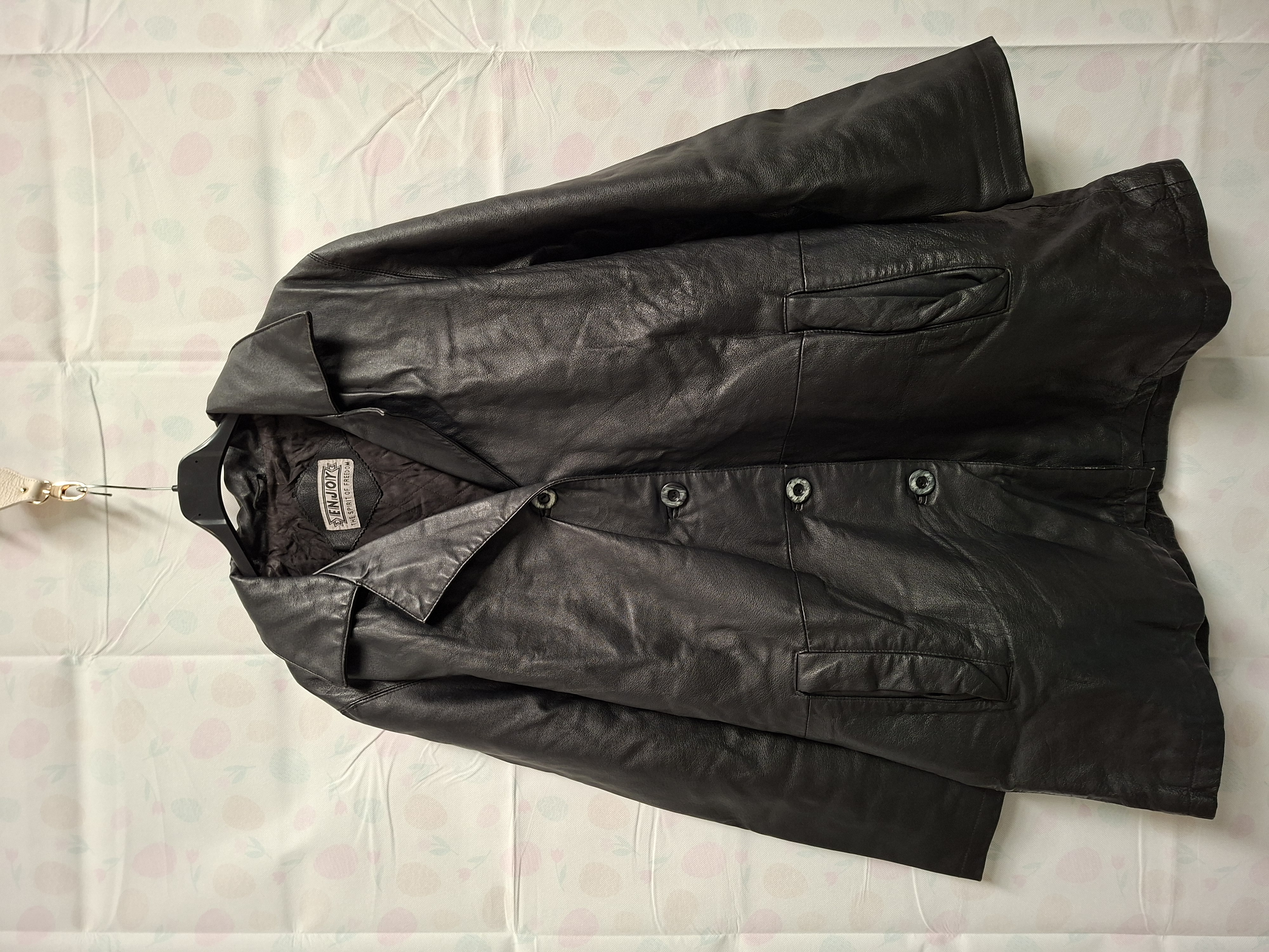 Enjoy leren jas zwart dames maat M