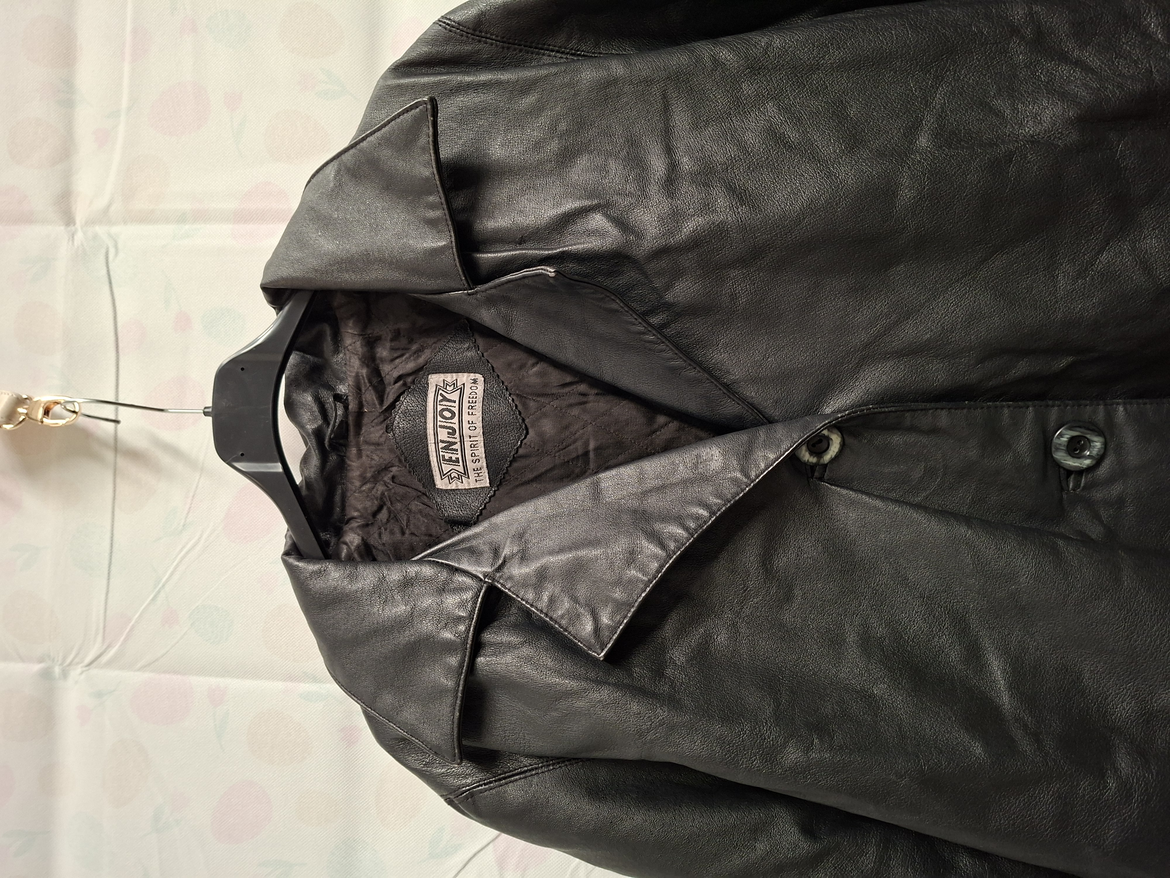 Enjoy leren jas zwart dames maat M