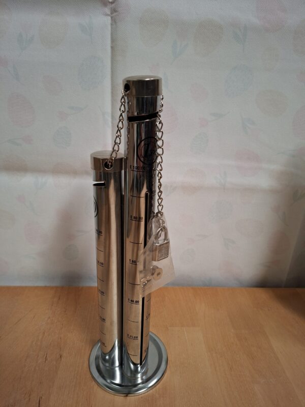 Chromen spaarpot set - €1 / 50ct / 10ct munten - Nieuw