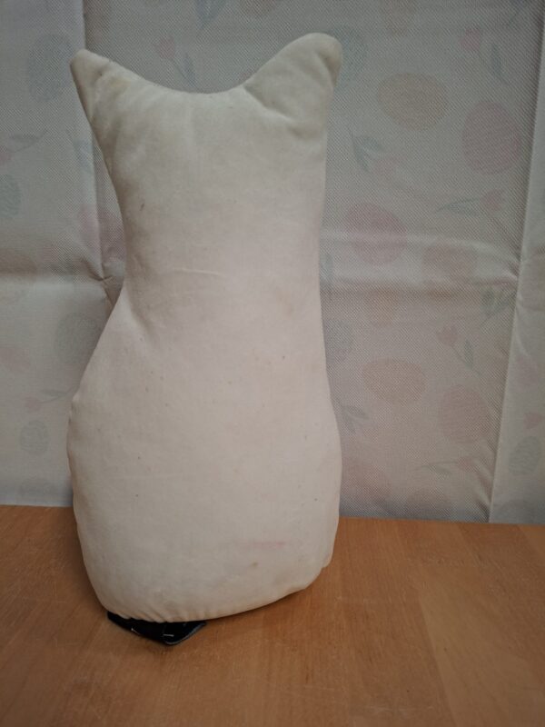 Villa Volance deurstopper kat - Grijs gestreept - 31 cm