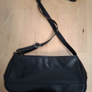 Bibiche schoudertas - Zwart nepleer - 27×15 cm