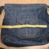 Denim schoudertas / crossbody tas - Donkerblauw - 35×36 cm