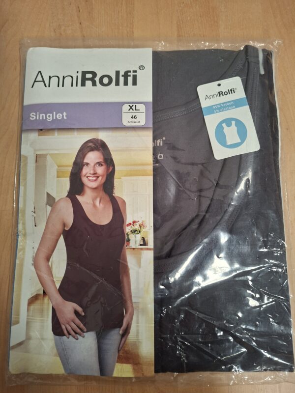 Anni Rolfi singlet - Antraciet - Maat XL (46)