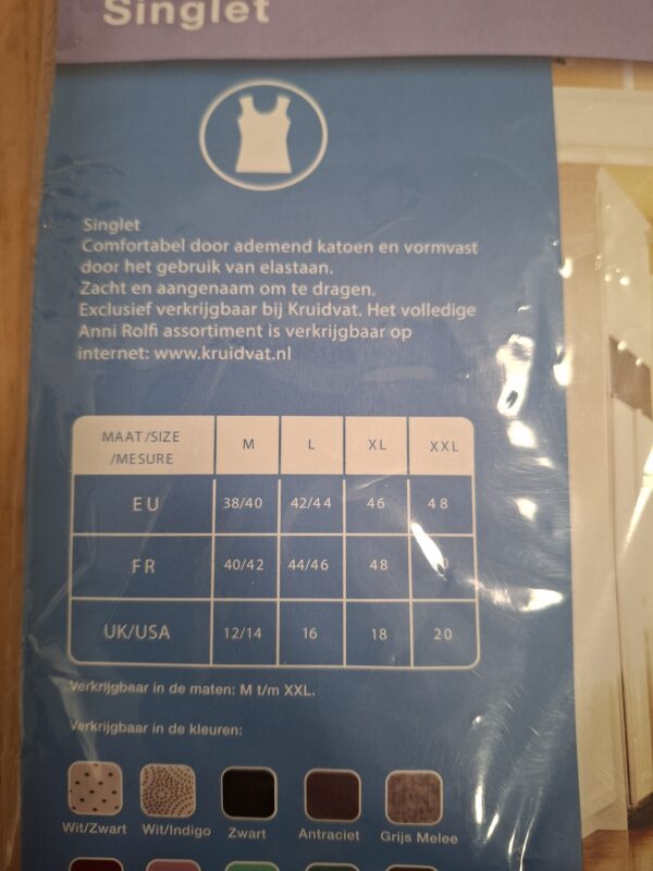 Anni Rolfi singlet - Antraciet - Maat XL (46)