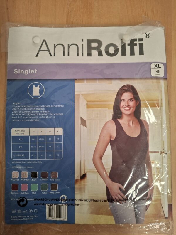 Anni Rolfi singlet - aqua/turquoise - Maat XL (46)