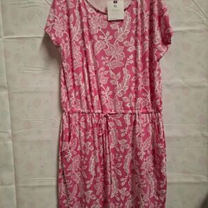 Janina zomerjurk bloemenprint roze maat XL