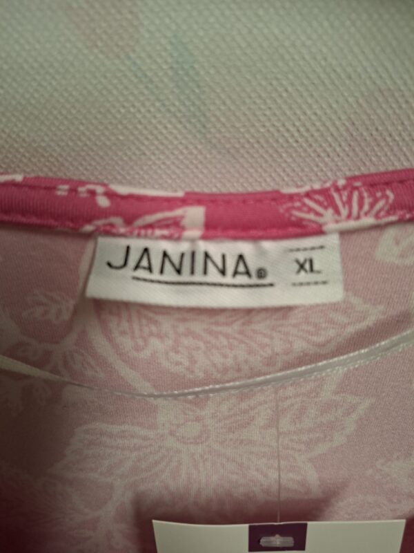 Janina zomerjurk bloemenprint roze maat XL