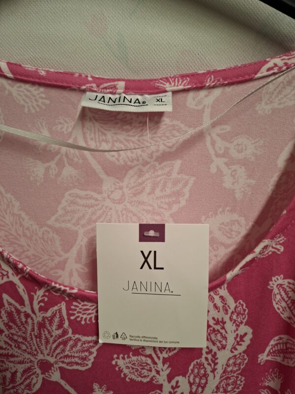 Janina zomerjurk bloemenprint roze maat XL