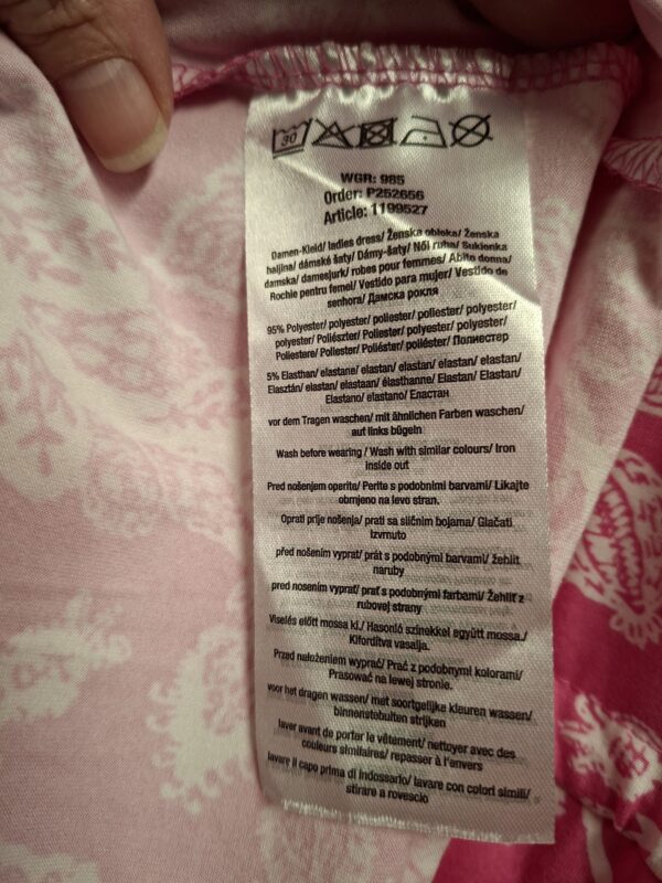 Janina zomerjurk bloemenprint roze maat XL