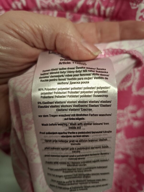 Janina zomerjurk bloemenprint roze maat XL