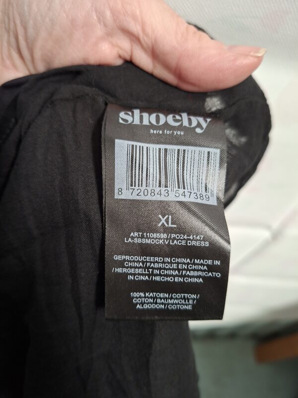 Shoeby lace mini jurk zwart maat XL