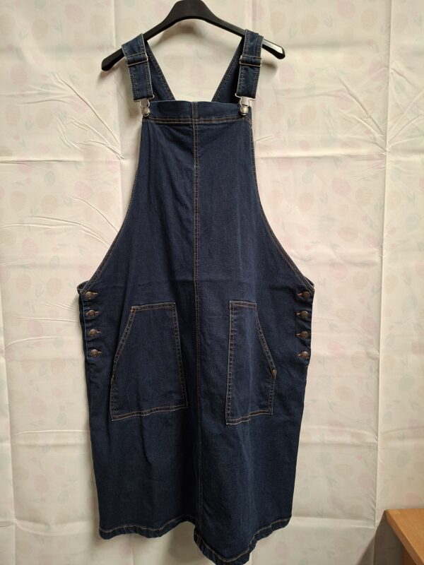 Ulla Popken denim overgooier jurk donkerblauw maat 46/48