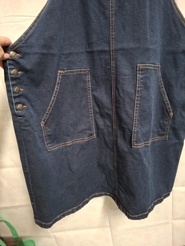 Ulla Popken denim overgooier jurk donkerblauw maat 46/48