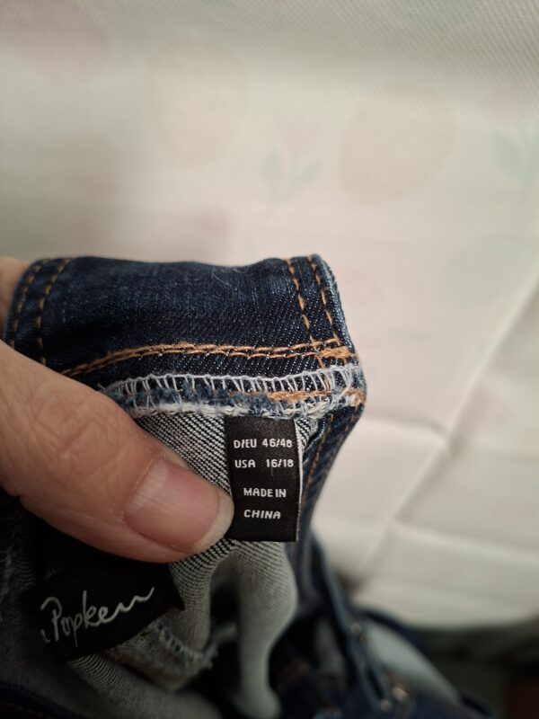 Ulla Popken denim overgooier jurk donkerblauw maat 46/48