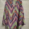 Italiaanse tuniek blouse multicolor zigzag print maat 46