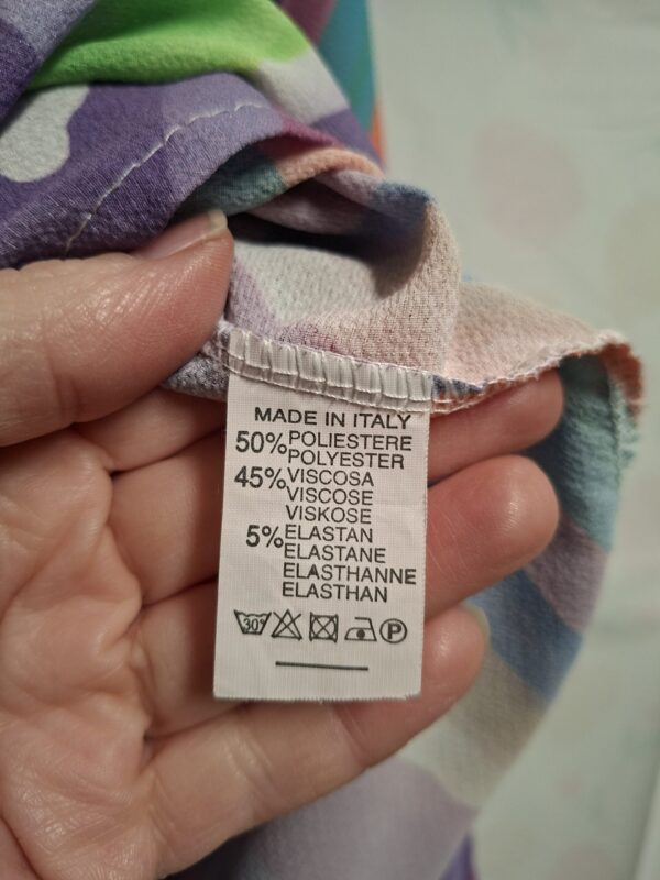 Italiaanse tuniek blouse multicolor zigzag print maat 46