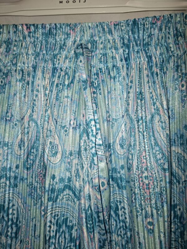 Ibiza boho set crop top + broek turquoise bloemenprint maat S/M