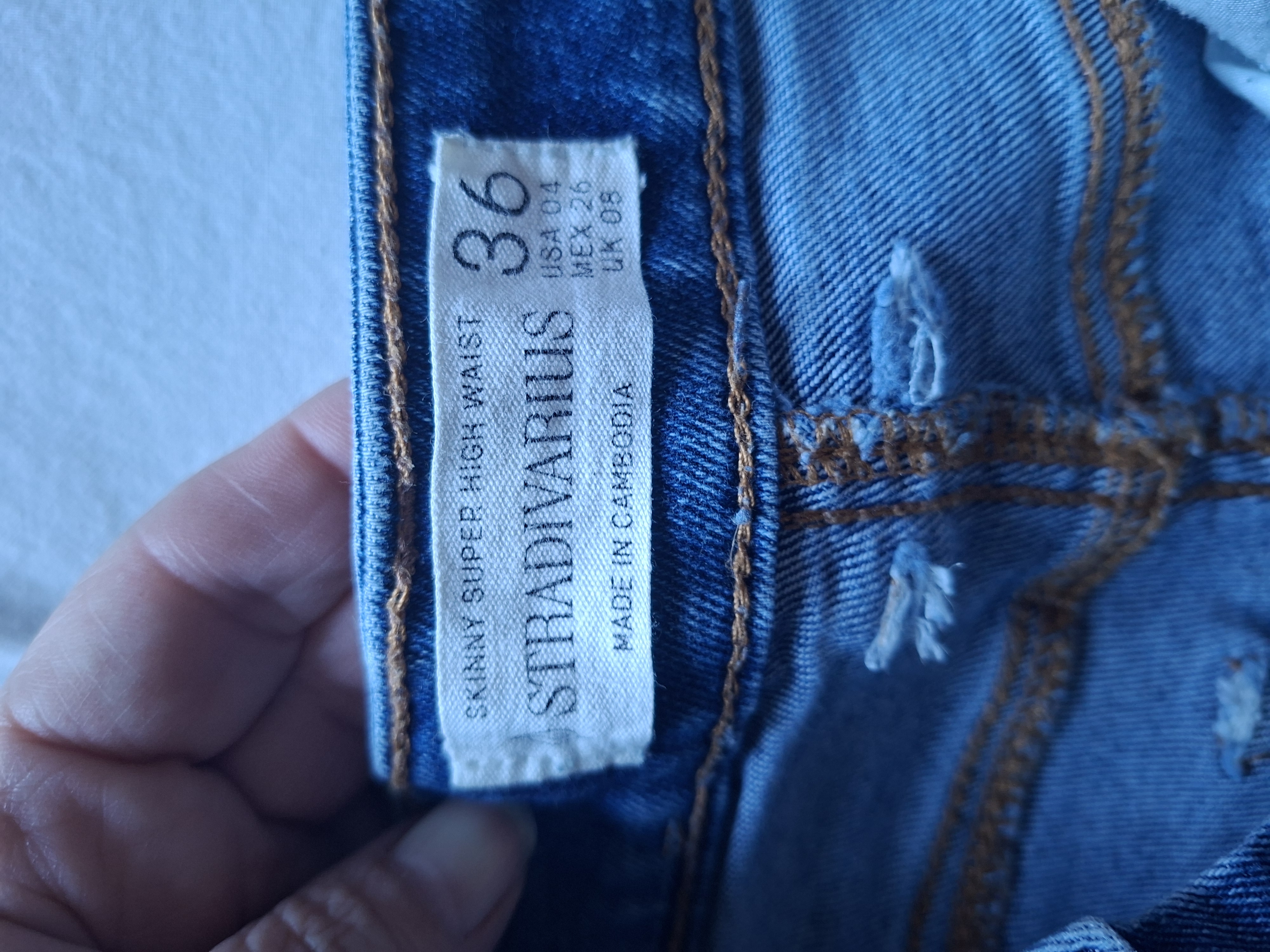 Stradivarius Skinny Super High Waist spijkerbroek maat 36