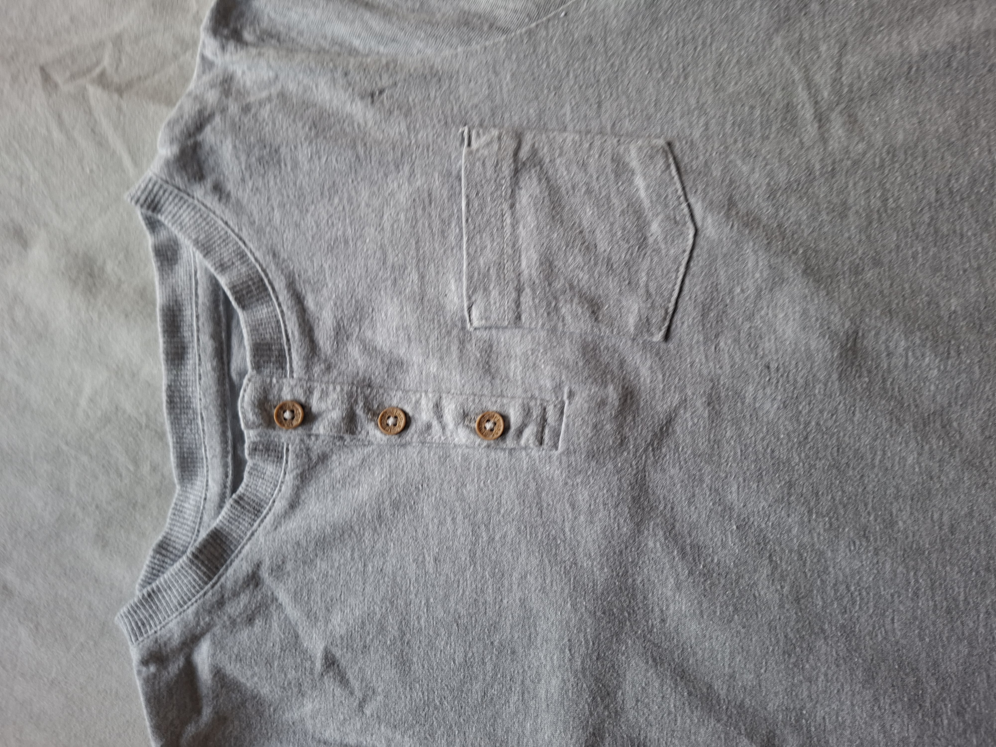 Kiabi longsleeve Henley shirt grijs maat 104