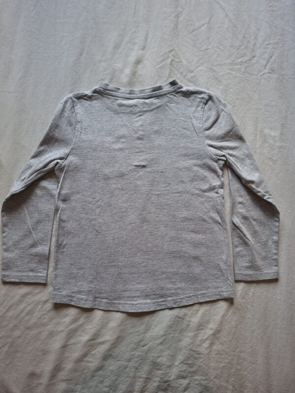 Kiabi longsleeve Henley shirt grijs maat 104