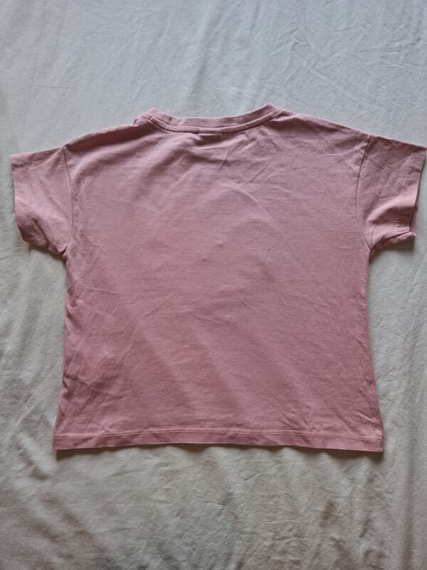 Desigual T-shirt roze met keerbare paillettenbloem maat 104
