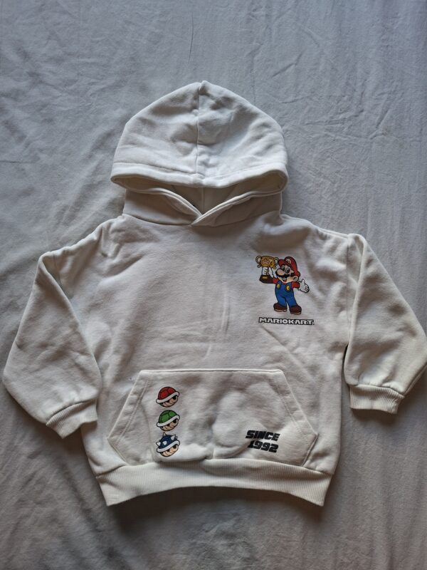 Zara x Nintendo Mario Kart hoodie crème maat 92