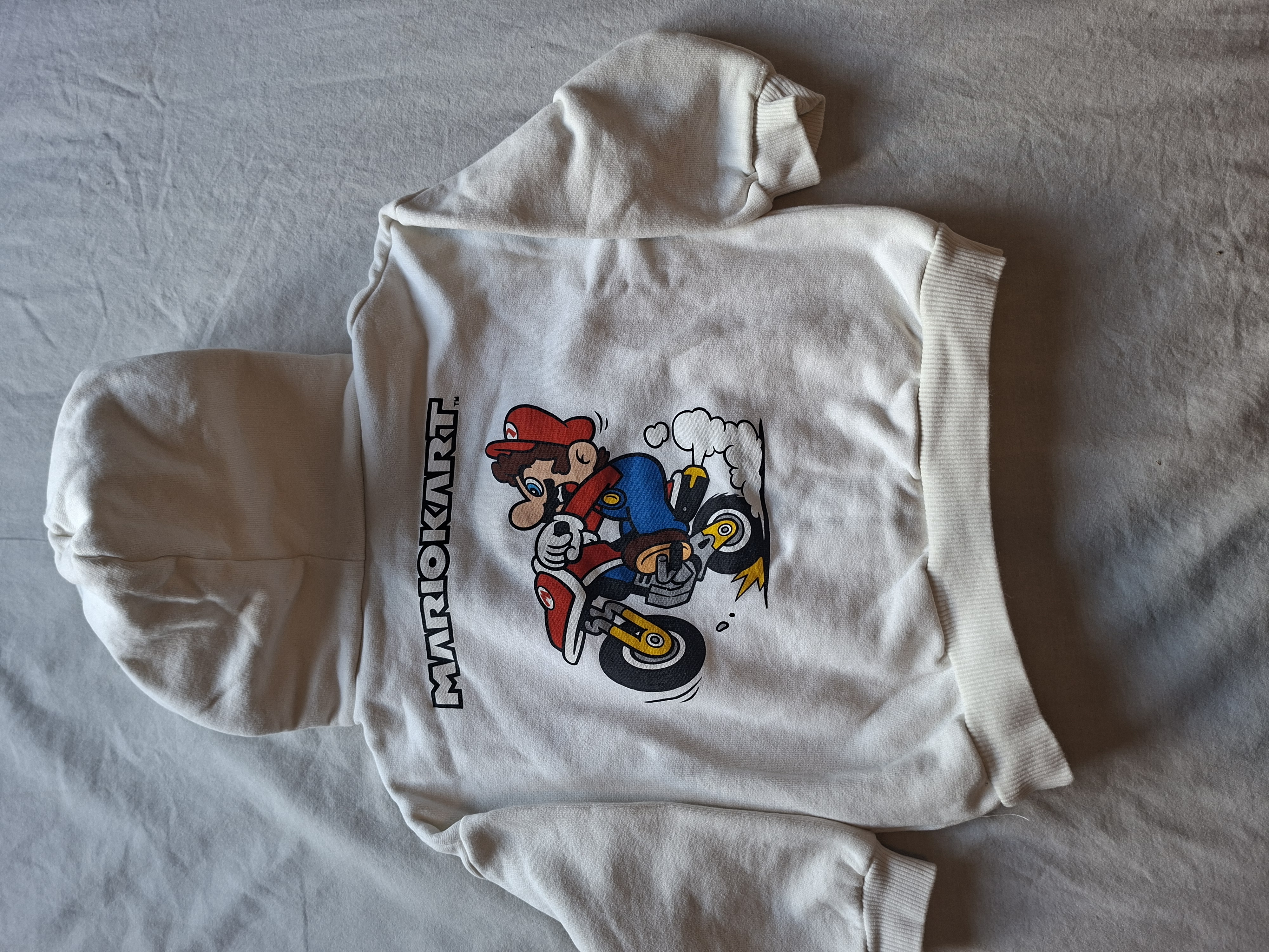 Zara x Nintendo Mario Kart hoodie crème maat 92