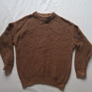 Zara gebreide trui met chevronpatroon bruin maat 104