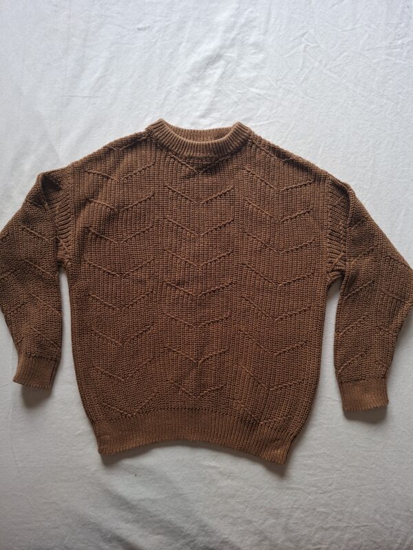 Zara gebreide trui met chevronpatroon bruin maat 104