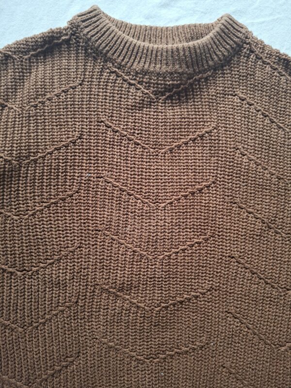 Zara gebreide trui met chevronpatroon bruin maat 104