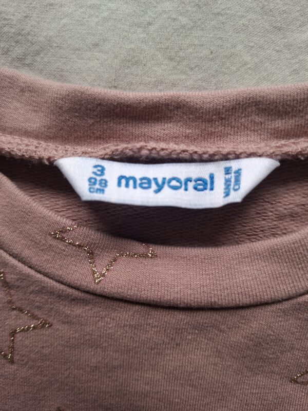 Mayoral jurk met gouden sterren oudroze maat 98