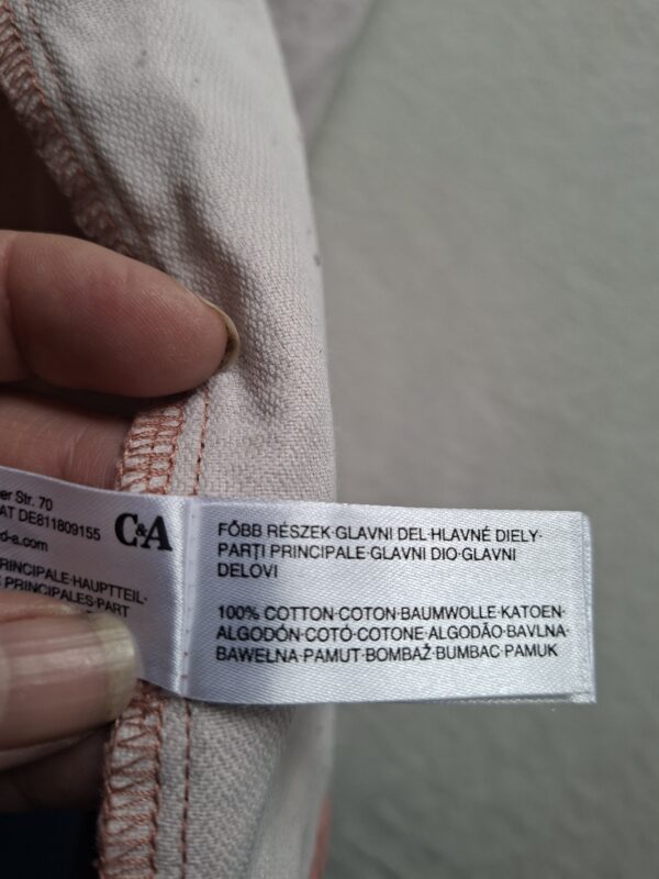 C&A corduroy tuinjurk met bloemetjes oudroze maat 98