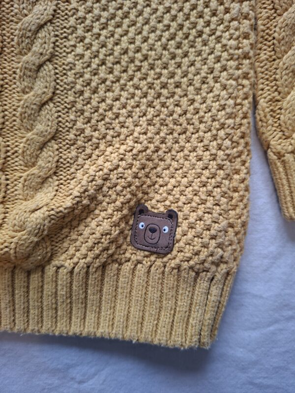 C&A gebreide kabeltrui okergeel maat 98