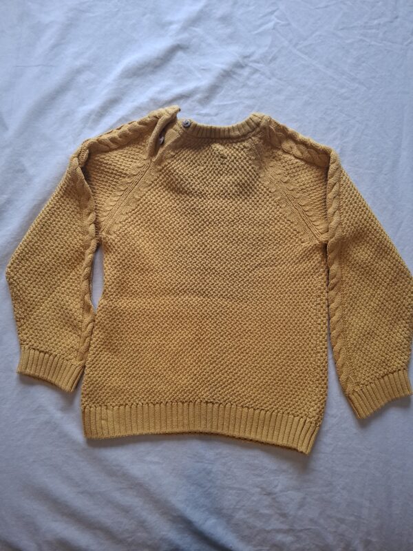 C&A gebreide kabeltrui okergeel maat 98